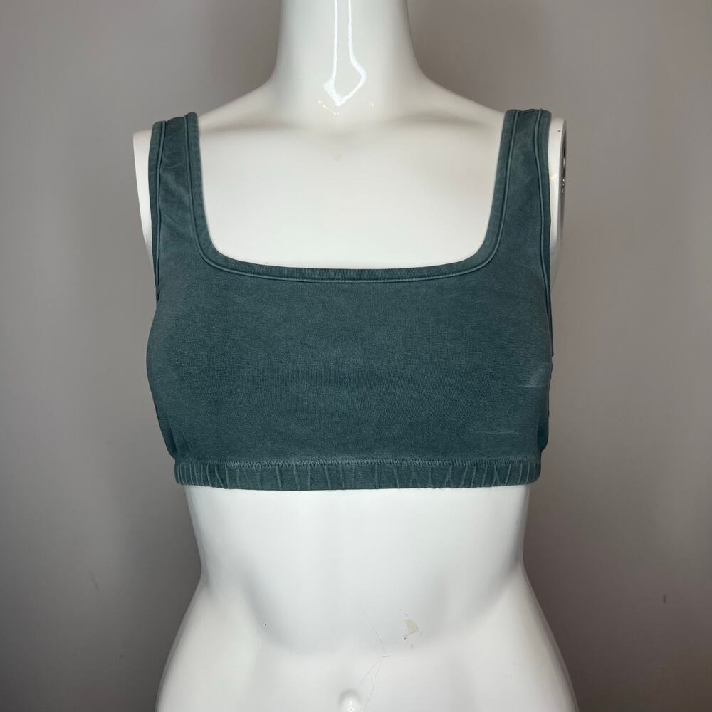 SKIMS | Dark Green Over Head Bralette | L